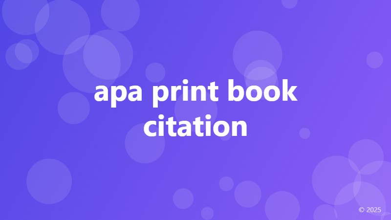 apa print book citation