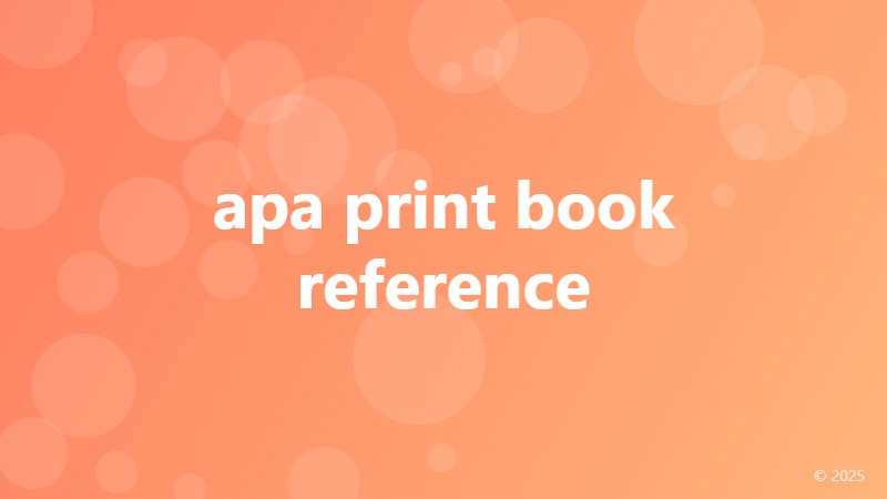 apa print book reference