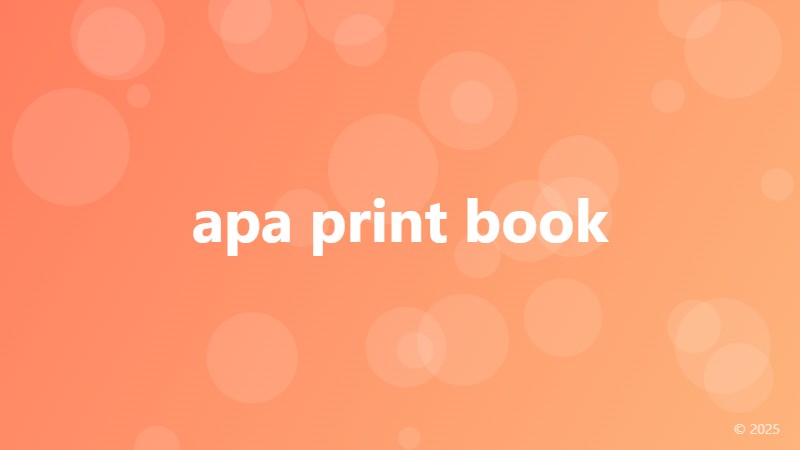 apa print book