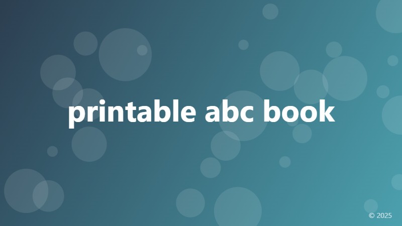 printable abc book