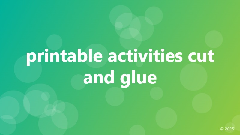 printable activities cut and glue