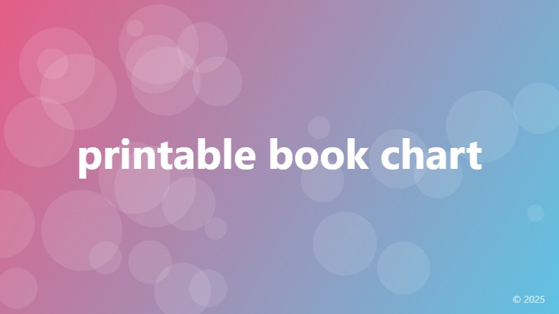 printable book chart