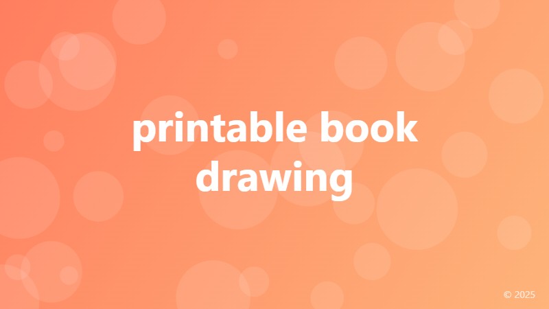 printable book drawing