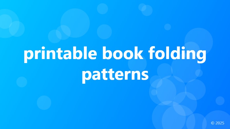 printable book folding patterns