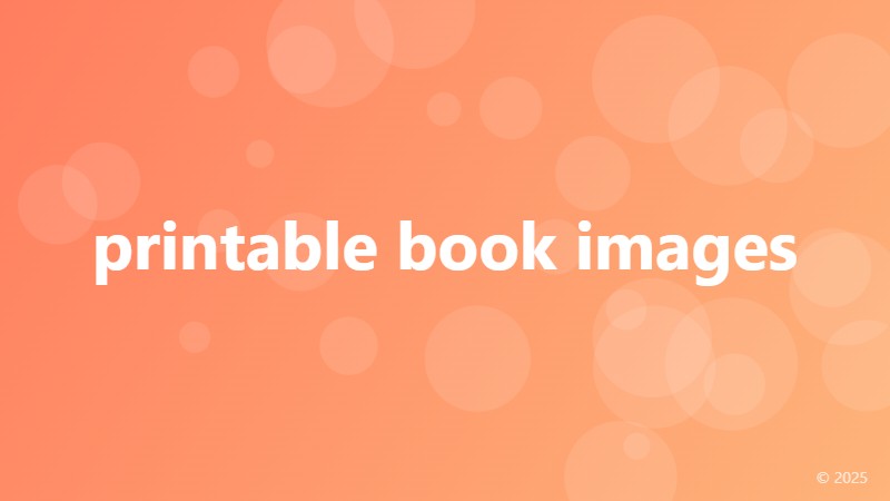 printable book images