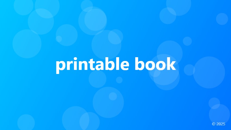 printable book