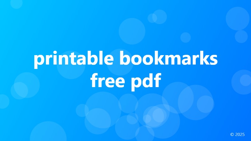 printable bookmarks free pdf
