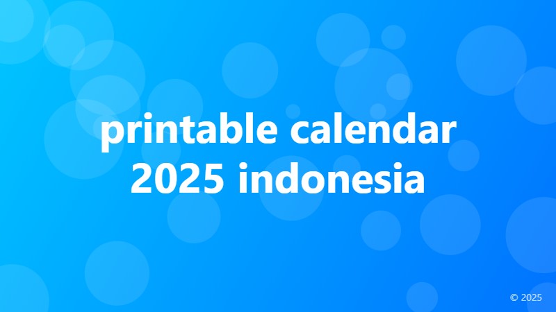 printable calendar 2025 indonesia