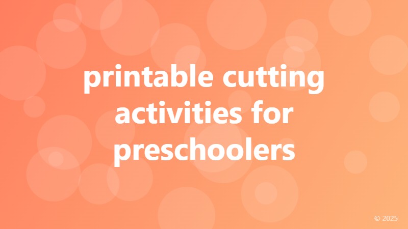 printable cutting activities for preschoolers