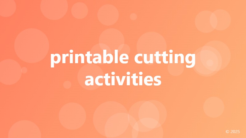 printable cutting activities