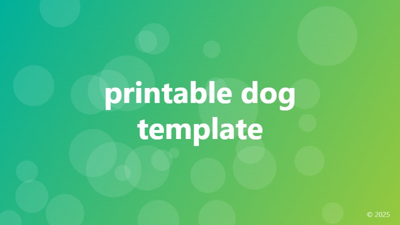 printable dog template