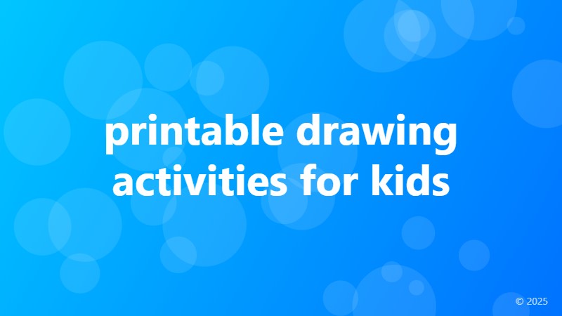 printable drawing activities for kids