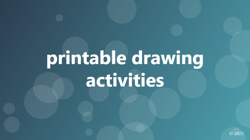 printable drawing activities