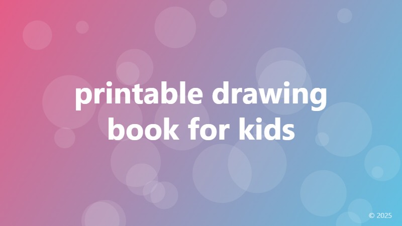 printable drawing book for kids