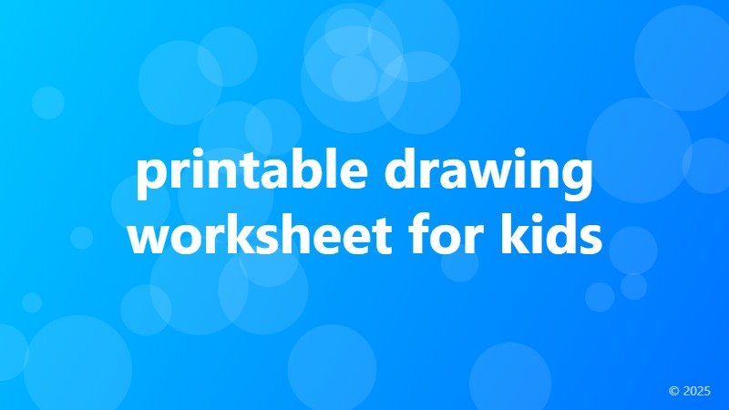 printable drawing worksheet for kids