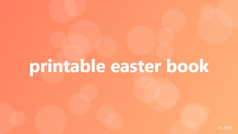 printable easter book