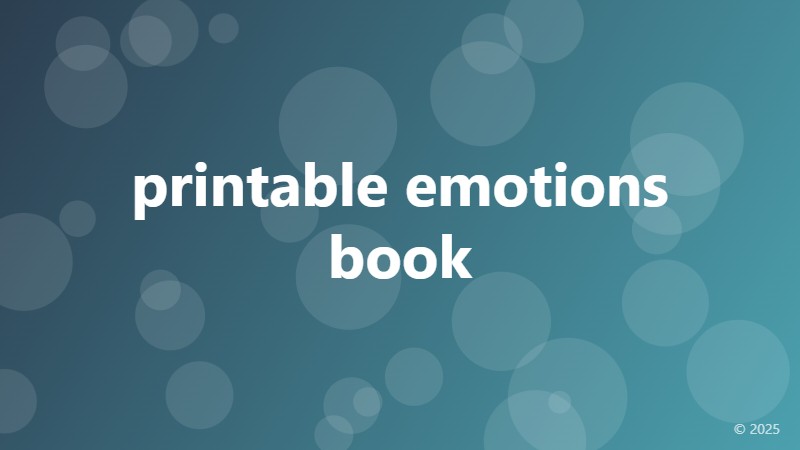 printable emotions book