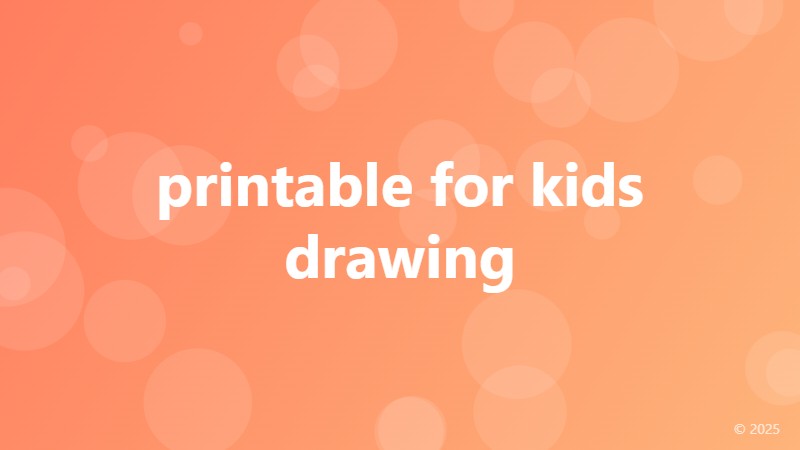 printable for kids drawing