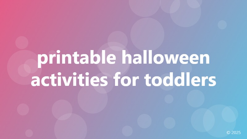 printable halloween activities for toddlers