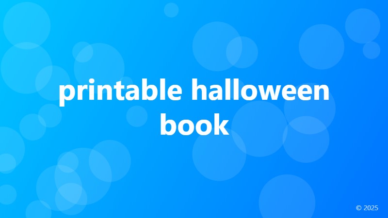 printable halloween book