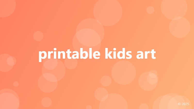 printable kids art