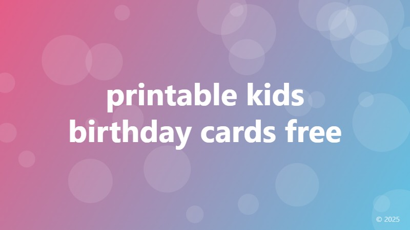 printable kids birthday cards free