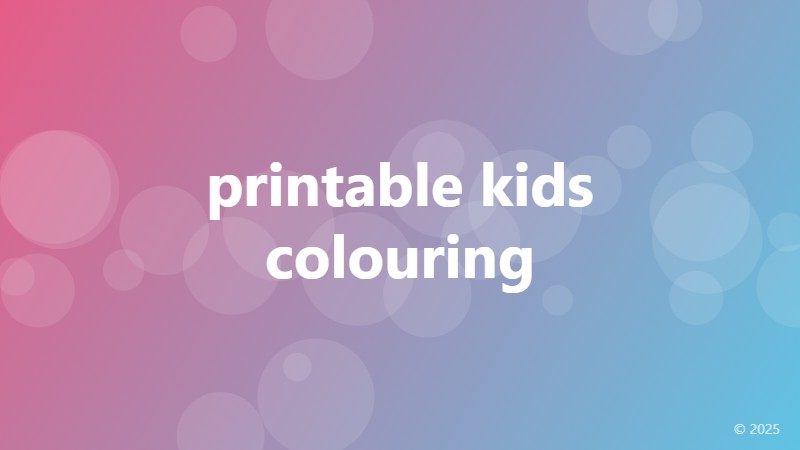 printable kids colouring