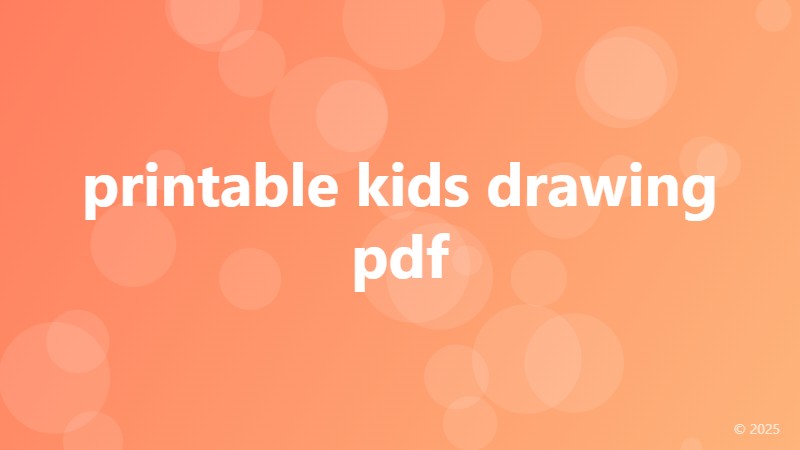 printable kids drawing pdf