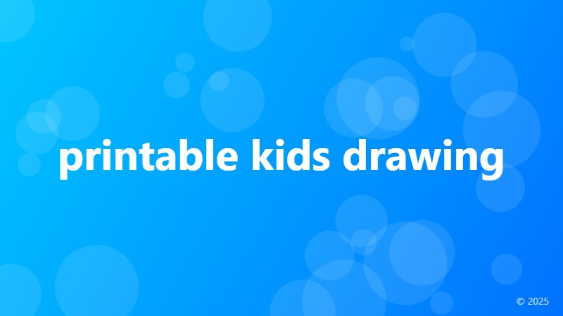 printable kids drawing