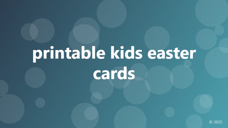 printable kids easter cards