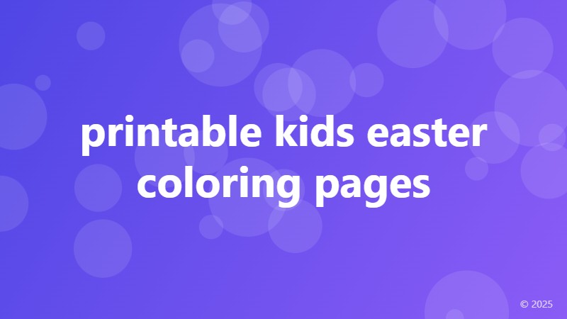 printable kids easter coloring pages