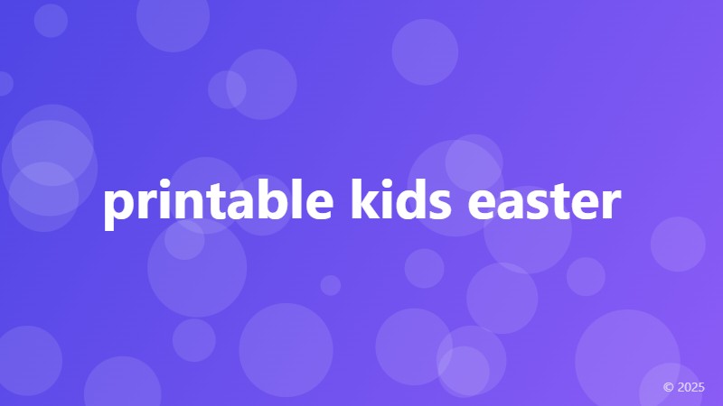 printable kids easter