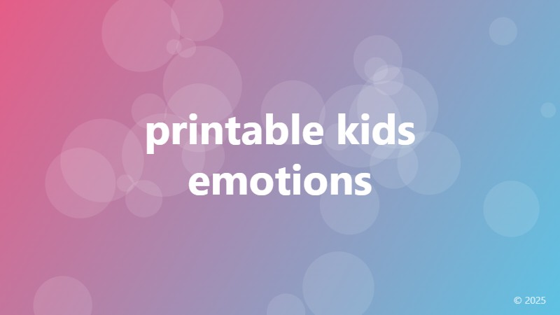 printable kids emotions