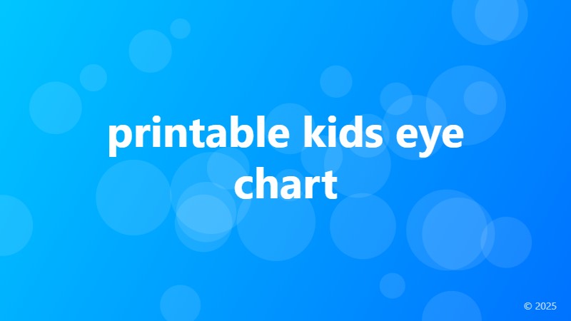 printable kids eye chart