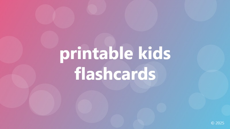 printable kids flashcards