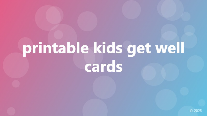 printable kids get well cards