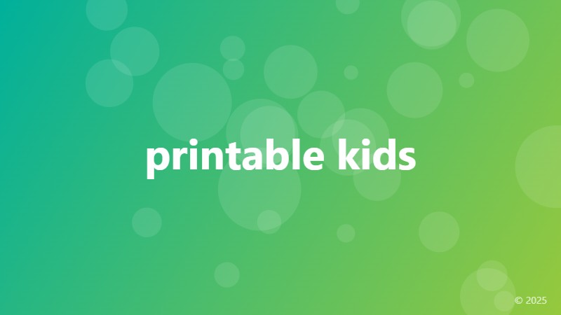 printable kids