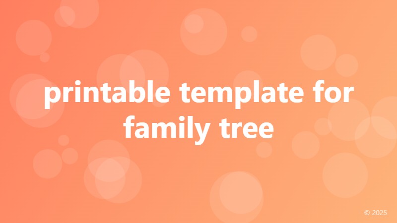 printable template for family tree