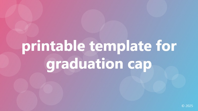 printable template for graduation cap