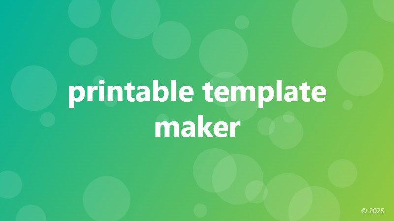 printable template maker
