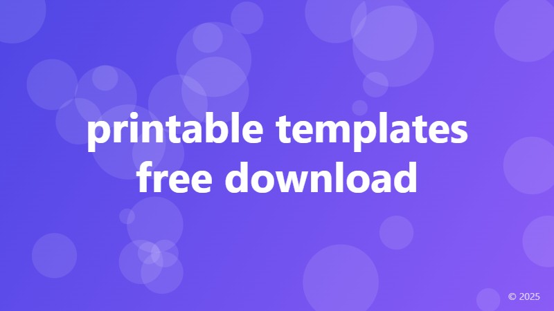 printable templates free download