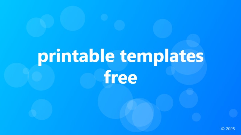 printable templates free
