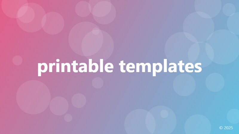 printable templates