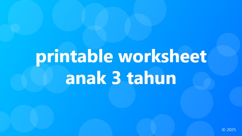 printable worksheet anak 3 tahun