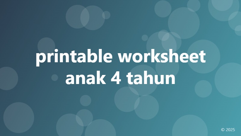 printable worksheet anak 4 tahun